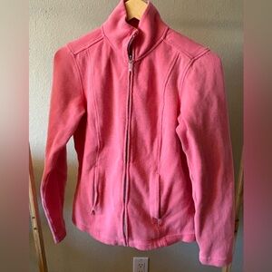 Lady Hathaway Hot Pink Full Zip Sweater Jacket | Heavy Knit Cotton Blend | SP